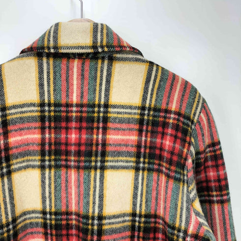 レイクランド Lakeland 70s 白タグ チェック 胡桃ボタン ウールジャケット メンズ
