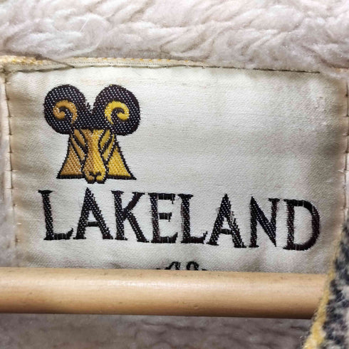 レイクランド Lakeland 70s 白タグ チェック 胡桃ボタン ウールジャケット メンズ
