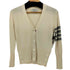 トムブラウン THOM BROWNE MILANO STITCH V NECK CARDIGAN CASHMERE レディース 40