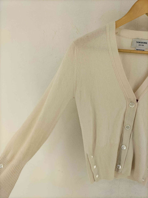 トムブラウン THOM BROWNE MILANO STITCH V NECK CARDIGAN CASHMERE レディース 40