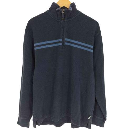 アイゾッド IZOD ボーダー ハーフジップニット メンズ import:L