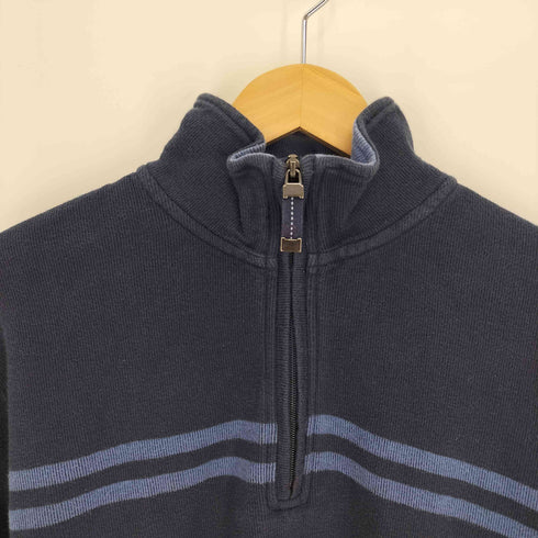 アイゾッド IZOD ボーダー ハーフジップニット メンズ import:L