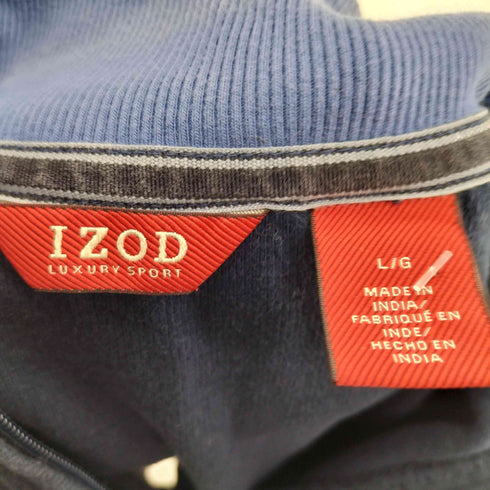 アイゾッド IZOD ボーダー ハーフジップニット メンズ import:L