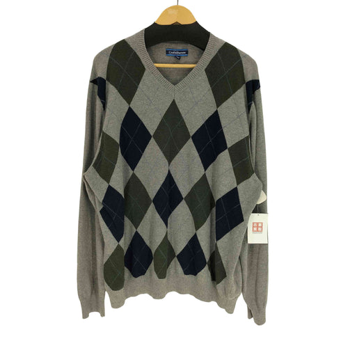 クラフトアンドバロー Croft&Barrow アーガイル Vネック ニット メンズ import:XXL