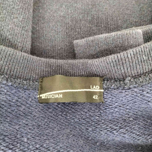 ラッドミュージシャン LAD MUSICIAN フロント英字プリントクルーネックスウェット メンズ 42