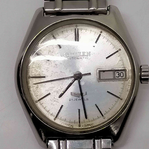 シチズン CITIZEN 70S AUTOMATIC 21JEWELS カットガラス 自動巻き 時計 1970年 6月製造 メンズ