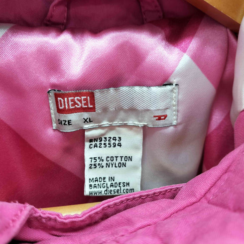 ディーゼル DIESEL 裏地チェック 中綿 トレンチコート レディース JPN:XL