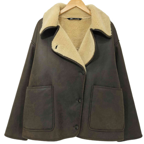 ザラ ZARA 24AW ZW COLLECTION DOUBLE-FACED JACKET ダブルフェイスジャケット リバーシブルジャケット レディース import:L