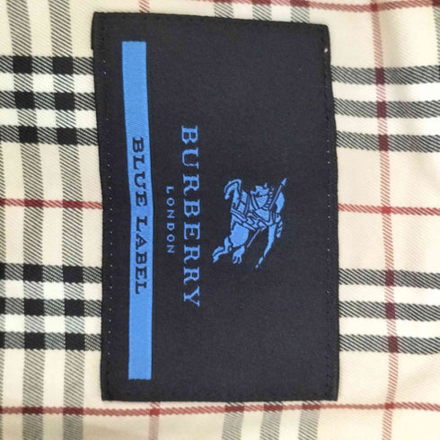 バーバリーブルーレーベル BURBERRY BLUE LABEL 裏地ノバチェック トレンチコート レディース import:M