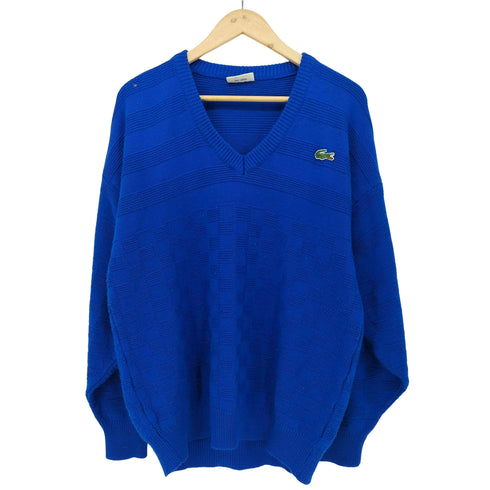 シュミーズラコステ CHEMISE LACOSTE 70S フランス製 Vネック コットン ニット メンズ