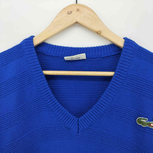 シュミーズラコステ CHEMISE LACOSTE 70S フランス製 Vネック コットン ニット メンズ