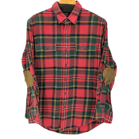 ポロバイラルフローレン Polo by RALPH LAUREN フランネルチェックシャツ エルボーパッチ メンズ import:M