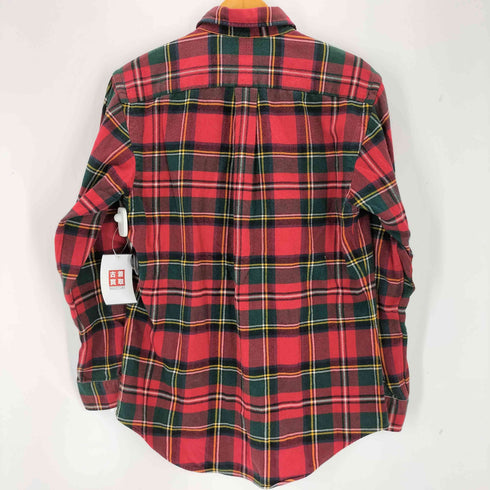 ポロバイラルフローレン Polo by RALPH LAUREN フランネルチェックシャツ エルボーパッチ メンズ import:M