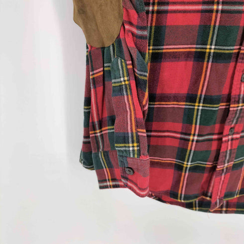 ポロバイラルフローレン Polo by RALPH LAUREN フランネルチェックシャツ エルボーパッチ メンズ import:M