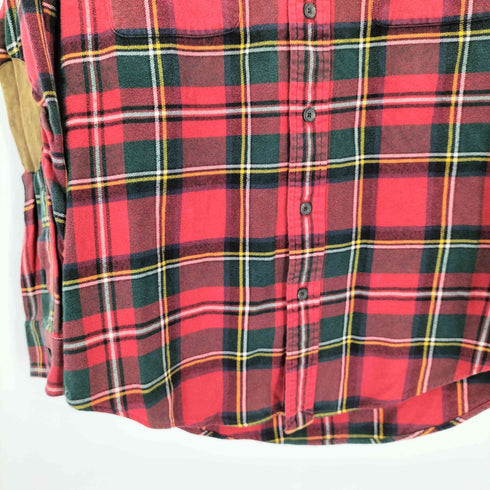 ポロバイラルフローレン Polo by RALPH LAUREN フランネルチェックシャツ エルボーパッチ メンズ import:M