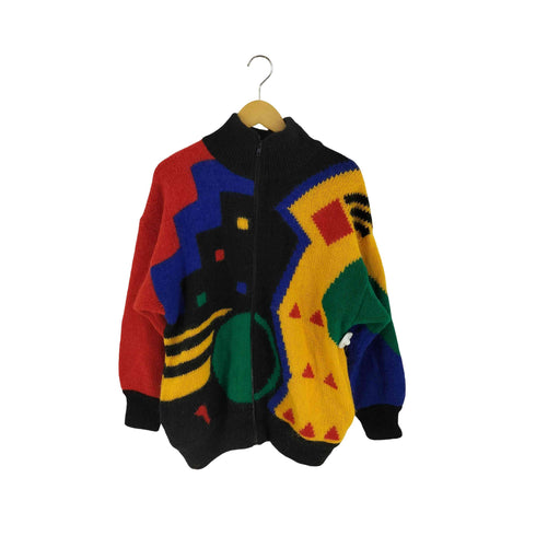 I.B. SPORT ジップアップデザインニット メンズ import:S