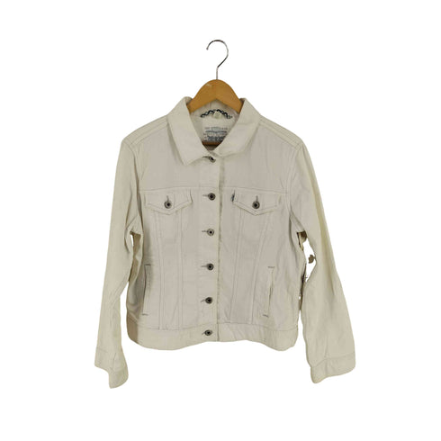 リーバイス Levis ホワイトデニムジャケット レディース import:XL