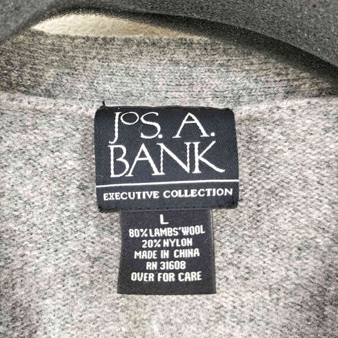 ジョスエーバンク Jos A Bank 90S ナイロン混ウールカーディガン メンズ import:L
