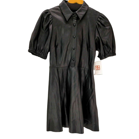 ザラ ZARA FAUX LEATHER MINI DRESS レディース import:M