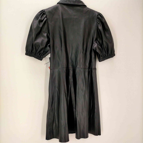 ザラ ZARA FAUX LEATHER MINI DRESS レディース import:M