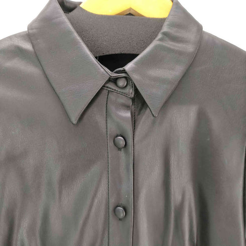ザラ ZARA FAUX LEATHER MINI DRESS レディース import:M