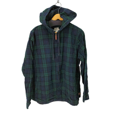 エルエルビーン L.L.Bean Women's Scotch Plaid Flannel Shirt Relaxed Zip Hoodie レディース 1X