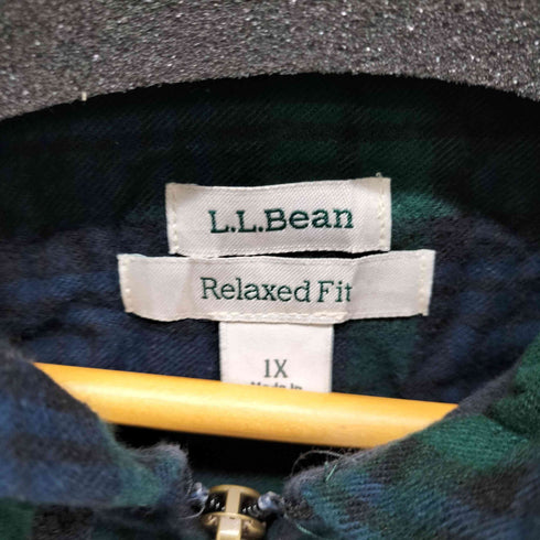 エルエルビーン L.L.Bean Women's Scotch Plaid Flannel Shirt Relaxed Zip Hoodie レディース 1X