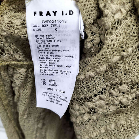 フレイアイディー FRAY I.D ティアードレースワンピース レディース 0