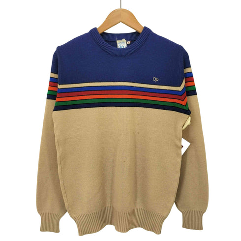 オーシャンパシフィック Ocean Pacific 80s マルチボーダー クルーネックニット archive メンズ