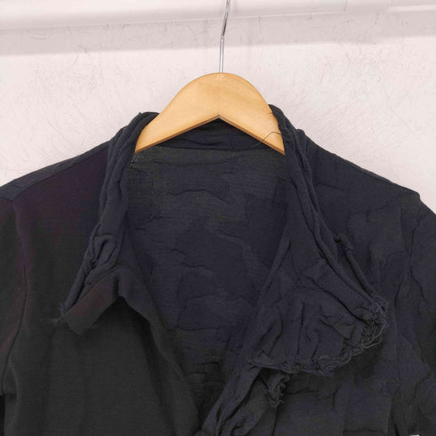 ヨウジヤマモトプリュスノアール YOHJI YAMAMOTO+NOIR ノーカラーカーディガン レディース JPN:2