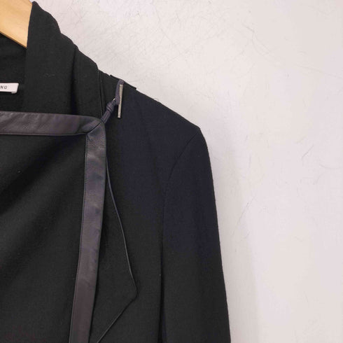 ヘルムートラング HELMUT LANG レザーパイピングカーディガン レディース JPN:XS