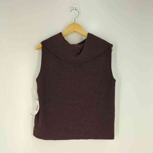 コットンハウスアヤ Cotton House Aya アルパカ 混 アクリル 襟付き ニットベスト レディース