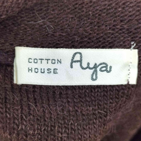 コットンハウスアヤ Cotton House Aya アルパカ 混 アクリル 襟付き ニットベスト レディース