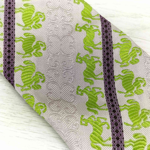 ジャンニヴェルサーチ GIANNI VERSACE 総柄シルクネクタイ メンズ