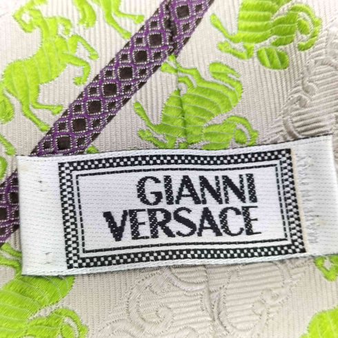 ジャンニヴェルサーチ GIANNI VERSACE 総柄シルクネクタイ メンズ