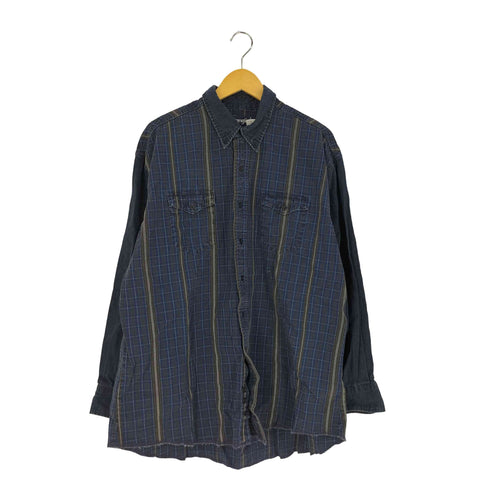 ラングラー Wrangler 80-90S REGULAR FIT チェック柄 フラップポケット ボタンダウン シャツ メンズ X-LONG TAILS