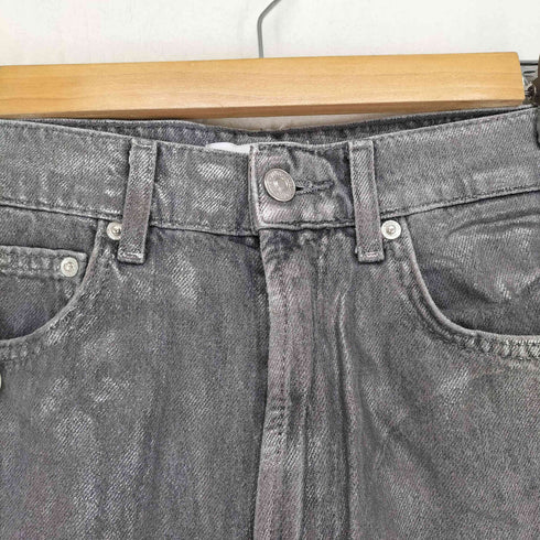 ザラ ZARA メタリックシルバーデニムパンツ レディース 34