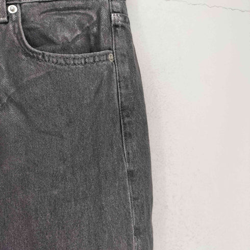 ザラ ZARA メタリックシルバーデニムパンツ レディース 34