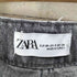 ザラ ZARA メタリックシルバーデニムパンツ レディース 34