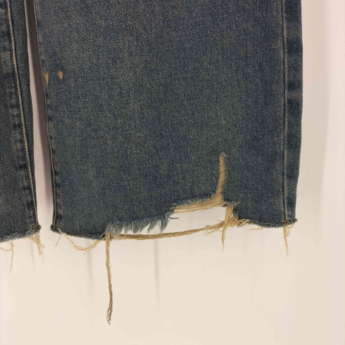 ダメージ加工 ワイド ストレート デニム パンツ Y2K メンズ L