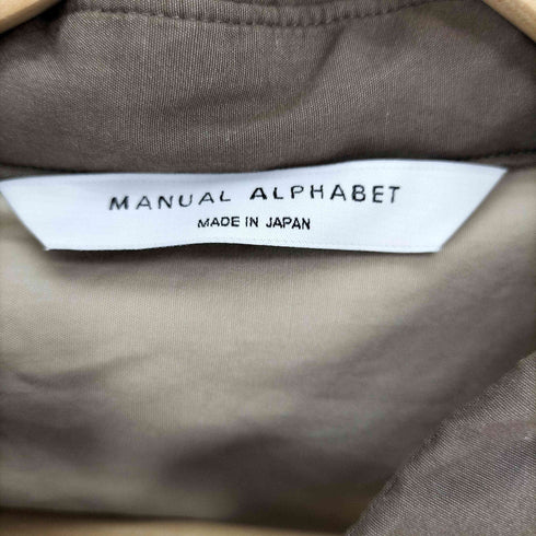 マニュアルアルファベット MANUAL ALPHABET 日本製 ストライプ 切替 L/S シャツ メンズ JPN:3