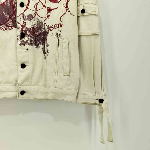 ZUOXIAOYAO フロント刺繍デザイン デニムジャケット メンズ JPN:M