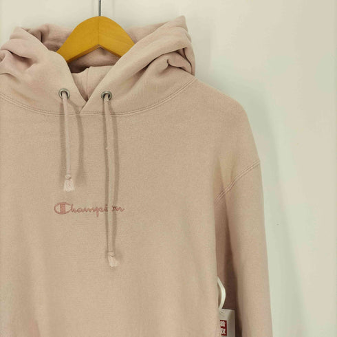 チャンピオン Champion 青単色タグ 復刻 リバースウィーブ ロゴ刺 繍スリーブ スウェットパーカー メンズ import:L