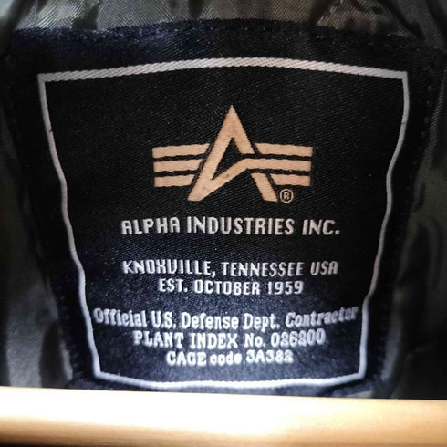 アルファインダストリーズ ALPHA INDUSTRIES フーデッドリブ フライトジャケット MA-1 メンズ import:M