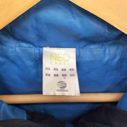 アディダス adidas NEO LABEL ロゴ刺繍 ノルディック柄 中綿 ナイロンジャケット ジャンバー メンズ O