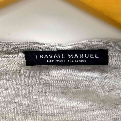 トラバイユマニュアル TRAVAIL MANUEL リネン カーディガン レディース