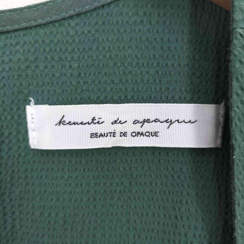 オペークドットクリップ OPAQUE.CLIP Vネック サッカー フレアワンピース レディース JPN:M