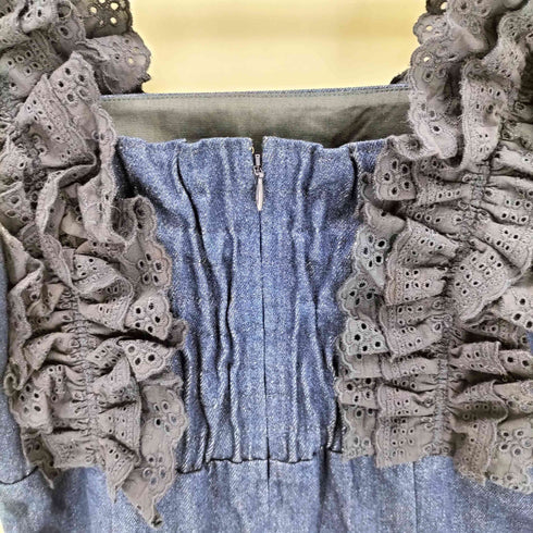 リランドチュール Rirandture フリルショルダーデニムワンピース レディース