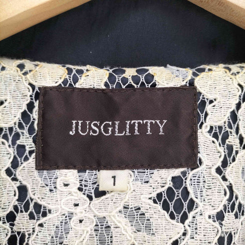 JUSGLITTY 裏地レーストレンチコート レディース 1
