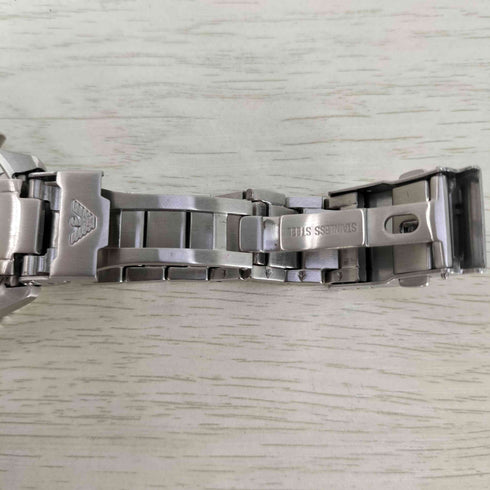 エンポリオアルマーニ EMPORIO ARMANI アナログ クロノグラフ シルバーステンレスベルト 腕時計 メンズ FREE
